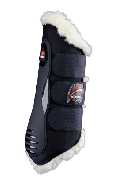 eQuick Dressage Protection Boots eKur Luxury Fluffy Rear