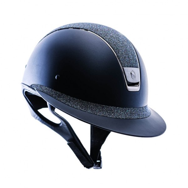 Samshield Riding Helmet Miss Shield SM, Top+FB Crystal Fabric Sw Paradise Shine, Trim+Blazon blk chrm