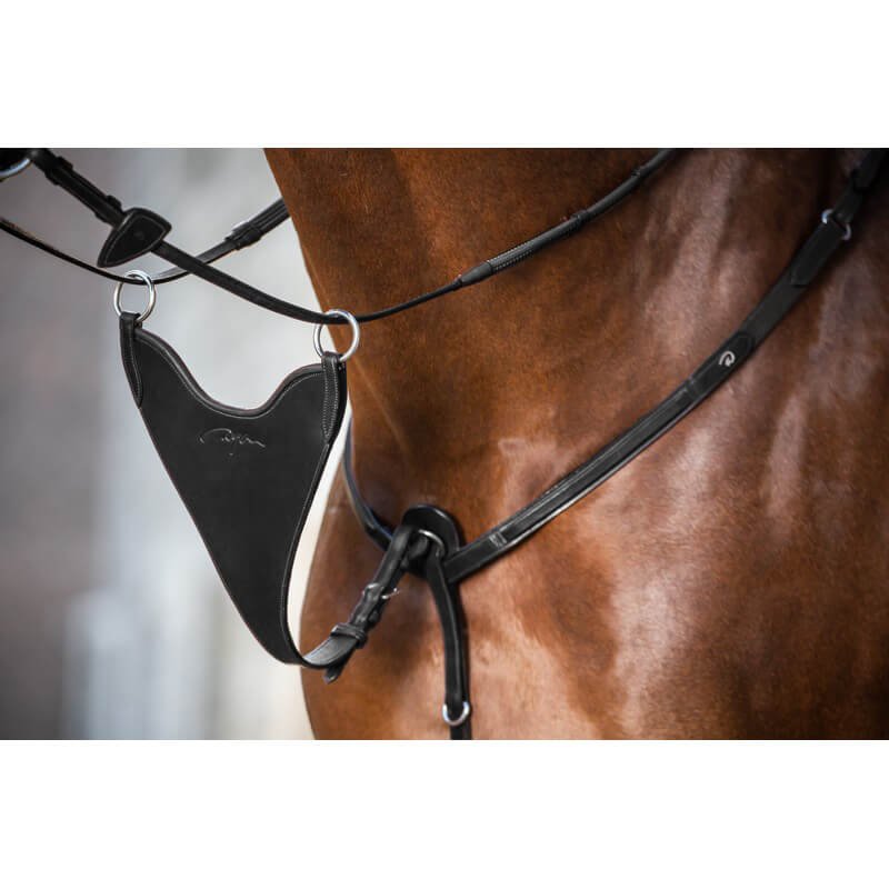HERITAGE English Leather Breastplate with detachable martingale Horse or Pony 